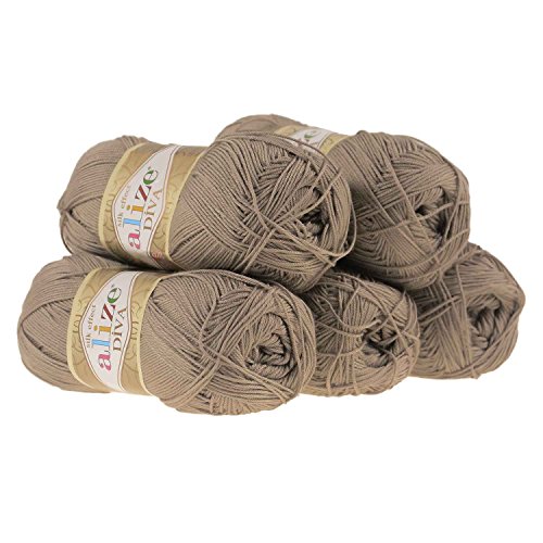 500g Strickgarn ALIZE DIVA - Häkelgarn Wolle Sommer Stricken Häkeln, Farbe:167 beige 500g Strickgarn ALIZE DIVA - Häkelgarn Wolle Sommer Stricken Häkeln, Farbe:167 beige von maDDma