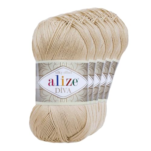 500g Strickgarn ALIZE DIVA - Häkelgarn Wolle Sommer Stricken Häkeln, Farbe:368 camel 500g Strickgarn ALIZE DIVA - Häkelgarn Wolle Sommer Stricken Häkeln, Farbe:368 camel von maDDma