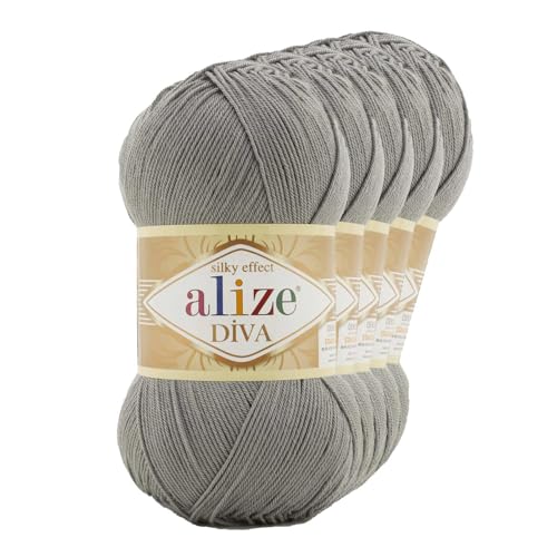 500g Strickgarn ALIZE DIVA - Häkelgarn Wolle Sommer Stricken Häkeln, Farbe:87 dunkelgrau 500g Strickgarn ALIZE DIVA - Häkelgarn Wolle Sommer Stricken Häkeln, Farbe:87 dunkelgrau von maDDma