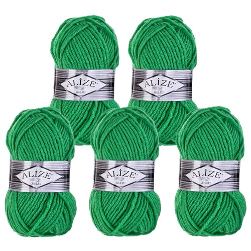 500g Strickgarn Strickwolle Alize Superlana Maxi 25% Wolle, Farbwahl, Farbe:455 grasgrün 500g Strickgarn Strickwolle Alize Superlana Maxi 25% Wolle, Farbwahl, Farbe:455 grasgrün von maDDma