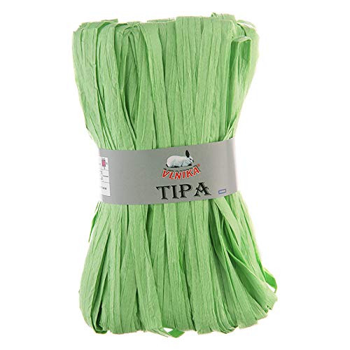 50g / 80m Tipa Raffia Geschenkband Papierschnur Papiergarn Papierband Farbwahl, Farbe:52 hellgrün von maDDma