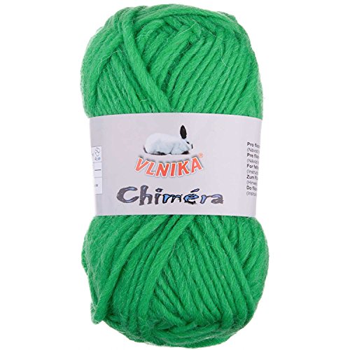 50g Filzwolle CHIMERA, Wolle zum Strickfilzen, Farbauswahl, Farbe:grasgrün von maDDma