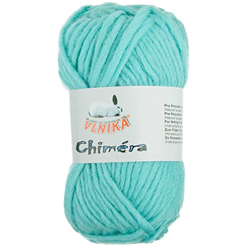 50g Filzwolle CHIMERA, Wolle zum Strickfilzen, Farbauswahl, Farbe:hellblau von maDDma