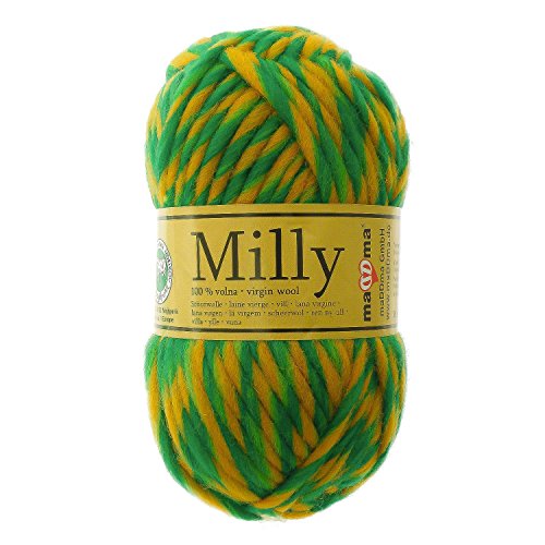 50g Filzwolle Milly Wolle zum Strickfilzen 100% Schurwolle, große Farbwahl, Farbe:113 brazilian-sun von maDDma
