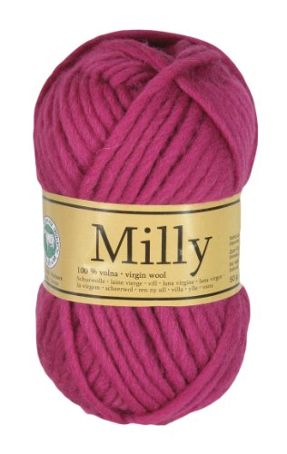 50g Filzwolle Milly Wolle zum Strickfilzen 100% Schurwolle, große Farbwahl, Farbe:48 magenta von maDDma