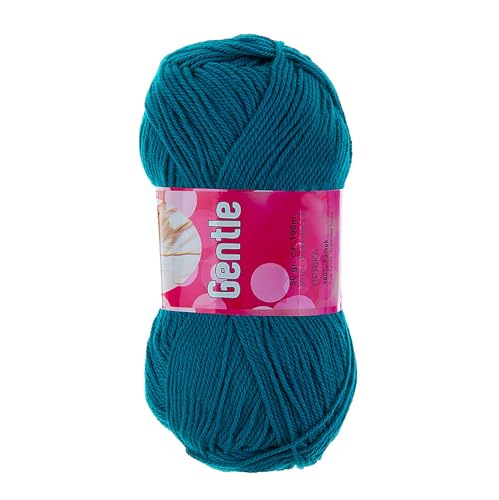 50g Lanoso Gentle ägyptische Baumwolle Baumwollgarn uni Strickgarn Häkelgarn Farbwahl, Farbe:917 petrol von maDDma