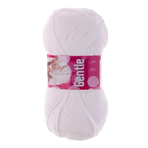 50g Lanoso Gentle ägyptische Baumwolle Baumwollgarn uni Strickgarn Häkelgarn Farbwahl, Farbe:955 weiß von maDDma