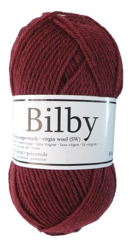 50g Sockenwolle Bilby Landliebe 4-fädig Strumpfstrickgarn, Farbauswahl, Farbe:bordeaux von maDDma