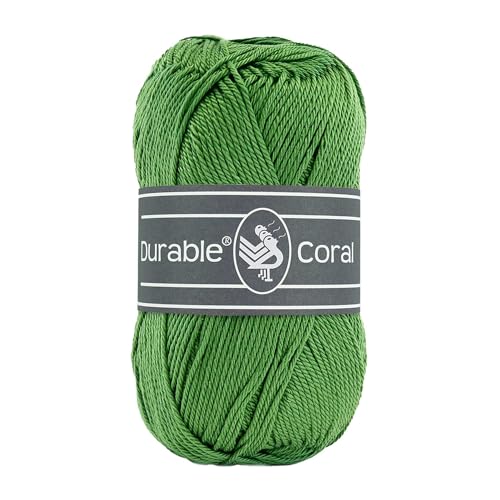 50g Strickgarn Häkelgarn Durable Coral Uni Baumwollgarn Sommergarn 90 Farben, Farbe:2152 grasgrün 50g Strickgarn Häkelgarn Durable Coral Uni Baumwollgarn Sommergarn 90 Farben, Farbe:2152 grasgrün von maDDma
