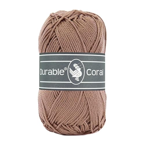50g Strickgarn Häkelgarn Durable Coral Uni Baumwollgarn Sommergarn 90 Farben, Farbe:2223 cappuccino 50g Strickgarn Häkelgarn Durable Coral Uni Baumwollgarn Sommergarn 90 Farben, Farbe:2223 cappuccino von maDDma