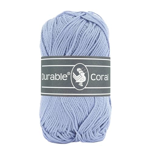 50g Strickgarn Häkelgarn Durable Coral Uni Baumwollgarn Sommergarn 90 Farben, Farbe:319 pastellblau 50g Strickgarn Häkelgarn Durable Coral Uni Baumwollgarn Sommergarn 90 Farben, Farbe:319 pastellblau von maDDma
