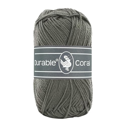 50g Strickgarn Häkelgarn Durable Coral Uni Baumwollgarn Sommergarn 90 Farben, Farbe:389 taubengrau 50g Strickgarn Häkelgarn Durable Coral Uni Baumwollgarn Sommergarn 90 Farben, Farbe:389 taubengrau von maDDma