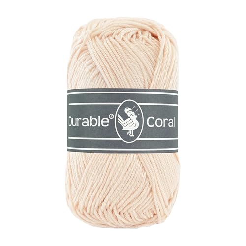 50g Strickgarn Häkelgarn Durable Coral Uni Baumwollgarn Sommergarn 90 Farben, Farbe:2192 hellbeige 50g Strickgarn Häkelgarn Durable Coral Uni Baumwollgarn Sommergarn 90 Farben, Farbe:2192 hellbeige von maDDma