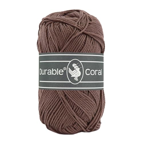 50g Strickgarn Häkelgarn Durable Coral Uni Baumwollgarn Sommergarn 90 Farben, Farbe:2229 braun 50g Strickgarn Häkelgarn Durable Coral Uni Baumwollgarn Sommergarn 90 Farben, Farbe:2229 braun von maDDma