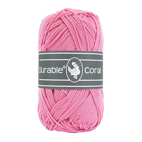 50g Strickgarn Häkelgarn Durable Coral Uni Baumwollgarn Sommergarn 90 Farben, Farbe:239 pink 50g Strickgarn Häkelgarn Durable Coral Uni Baumwollgarn Sommergarn 90 Farben, Farbe:239 pink von maDDma