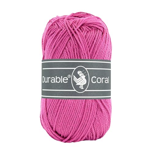 50g Strickgarn Häkelgarn Durable Coral Uni Baumwollgarn Sommergarn 90 Farben, Farbe:241 magenta 50g Strickgarn Häkelgarn Durable Coral Uni Baumwollgarn Sommergarn 90 Farben, Farbe:241 magenta von maDDma