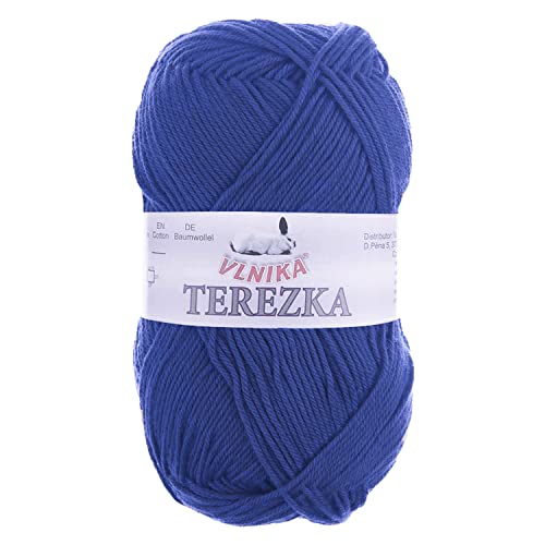 50g Strickgarn Häkelgarn Terezka 100% Baumwolle Baumwollgarn Baumwollstrickgarn, Farbe:blau 50g Strickgarn Häkelgarn Terezka 100% Baumwolle Baumwollgarn Baumwollstrickgarn, Farbe:blau von maDDma