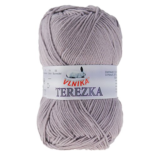 50g Strickgarn Häkelgarn Terezka 100% Baumwolle Baumwollgarn Baumwollstrickgarn, Farbe:grauviolett 50g Strickgarn Häkelgarn Terezka 100% Baumwolle Baumwollgarn Baumwollstrickgarn, Farbe:grauviolett von maDDma