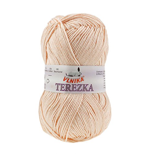 50g Strickgarn Häkelgarn Terezka 100% Baumwolle Baumwollgarn Baumwollstrickgarn, Farbe:lachsfarben 50g Strickgarn Häkelgarn Terezka 100% Baumwolle Baumwollgarn Baumwollstrickgarn, Farbe:lachsfarben von maDDma