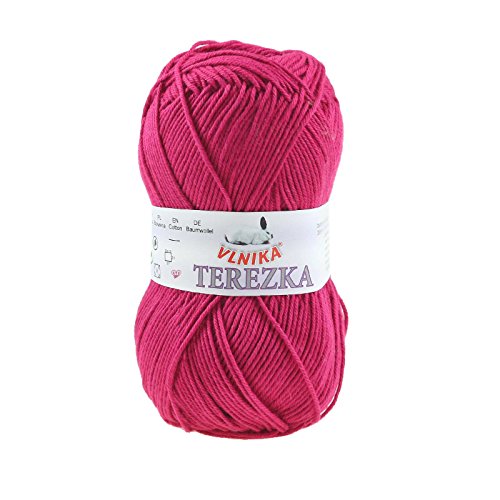 50g Strickgarn Häkelgarn Terezka 100% Baumwolle Baumwollgarn Baumwollstrickgarn, Farbe:magenta 50g Strickgarn Häkelgarn Terezka 100% Baumwolle Baumwollgarn Baumwollstrickgarn, Farbe:magenta von maDDma