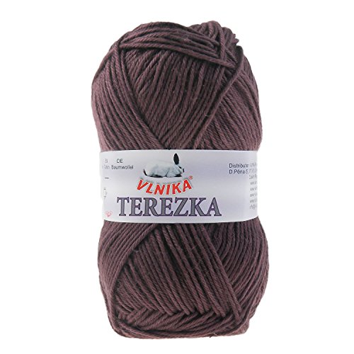 50g Strickgarn Häkelgarn Terezka 100% Baumwolle Baumwollgarn Baumwollstrickgarn, Farbe:rehbraun 50g Strickgarn Häkelgarn Terezka 100% Baumwolle Baumwollgarn Baumwollstrickgarn, Farbe:rehbraun von maDDma