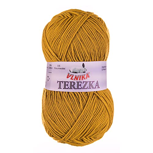 50g Strickgarn Häkelgarn Terezka 100% Baumwolle Baumwollgarn Baumwollstrickgarn, Farbe:senfgelb 50g Strickgarn Häkelgarn Terezka 100% Baumwolle Baumwollgarn Baumwollstrickgarn, Farbe:senfgelb von maDDma
