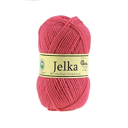 50g Strickgarn Jelka m. 28% Wolle veredelt, Strickwolle, Farbauswahl, Farbe:pink 50g Strickgarn Jelka m. 28% Wolle veredelt, Strickwolle, Farbauswahl, Farbe:pink von maDDma