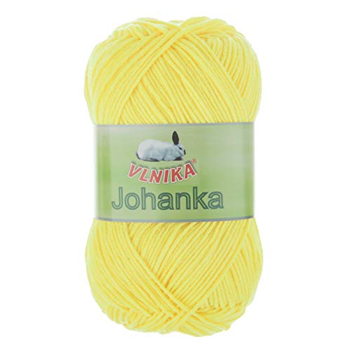50g Strickgarn Johanka Strick-Wolle Handstrickgarn Klassikgarn Sommergarn Farbwahl, Farbe:094 hellgelb 50g Strickgarn Johanka Strick-Wolle Handstrickgarn Klassikgarn Sommergarn Farbwahl, Farbe:094 hellgelb von maDDma