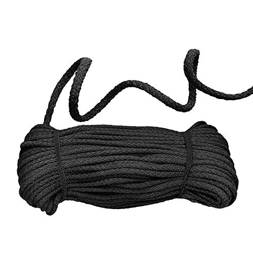 50m Baumwoll-Kordel geflochten 5mm Baumwoll-Schnur Bekleidungskordel Farbwahl, Farbe:Graphitgrau von maDDma