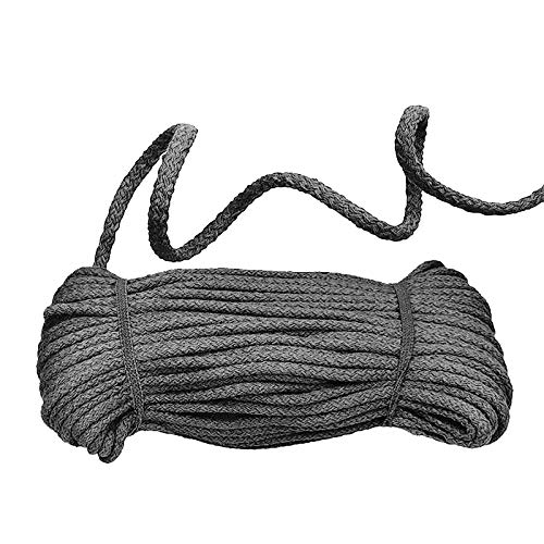 50m Baumwoll-Kordel geflochten 5mm Baumwoll-Schnur Bekleidungskordel Farbwahl, Farbe:dunkelgrau von maDDma