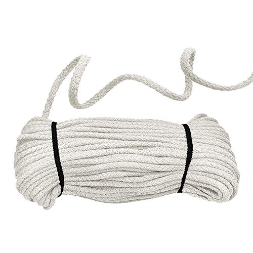 50m Baumwoll-Kordel geflochten 5mm Baumwoll-Schnur Bekleidungskordel Farbwahl, Farbe:hellgrau von maDDma