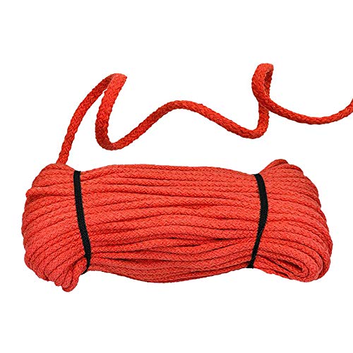 50m Baumwoll-Kordel geflochten 5mm Baumwoll-Schnur Bekleidungskordel Farbwahl, Farbe:orange von maDDma