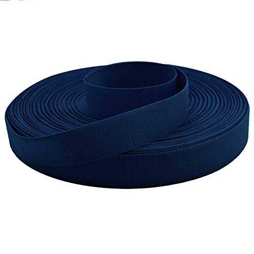 50m Ripsband Einfassband Stoßband Besatzband Hutband Hosenband Breiten-/Farbwahl, Größe:20mm, Farbe:dunkelblau von maDDma