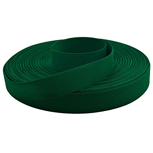 50m Ripsband Einfassband Stoßband Besatzband Hutband Hosenband Breiten-/Farbwahl, Größe:20mm, Farbe:dunkelgrün von maDDma