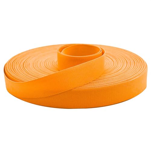 50m Ripsband Einfassband Stoßband Besatzband Hutband Hosenband Breiten-/Farbwahl, Größe:20mm, Farbe:sonnengelb von maDDma