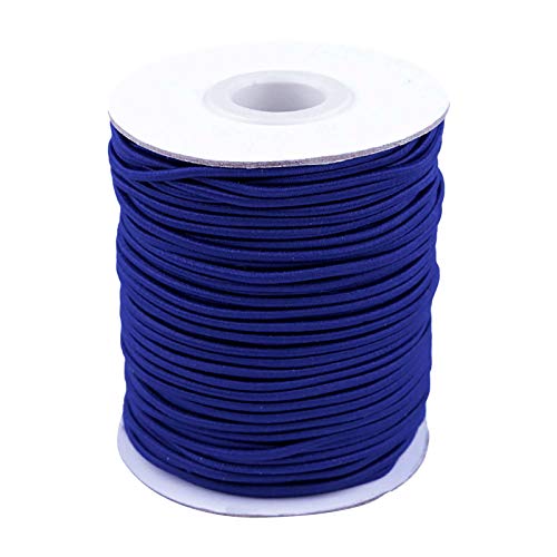 50m Spule Gummikordel Gummischnur 2mm Bekleidungsgummi Hutgummi, 29 Farben, Farbe:königsblau von maDDma