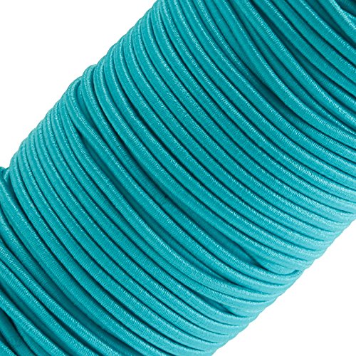 50m Spule Gummikordel Gummischnur 3mm Bekleidungsgummi Hutgummi, 27 Farben, Farbe:himmelblau von maDDma