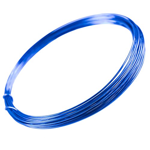 5m Aludraht Aluminiumdraht 1mm Dekodraht Schmuckdraht Bindedraht Farbwahl, Farbe:blau von maDDma