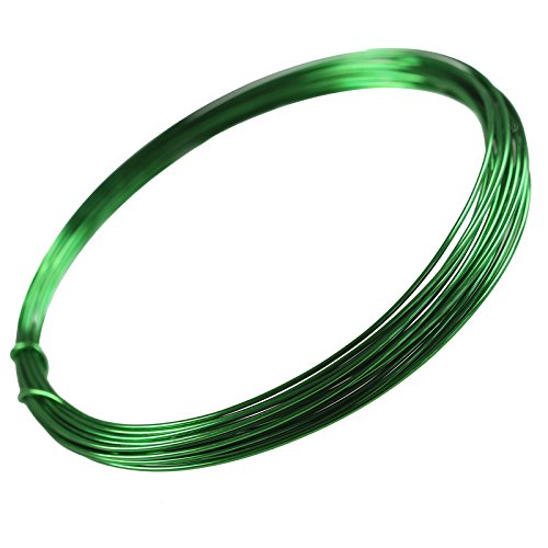 5m Aludraht Aluminiumdraht 1mm Dekodraht Schmuckdraht Bindedraht Farbwahl, Farbe:grün von maDDma