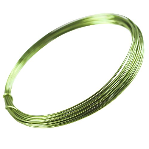 5m Aludraht Aluminiumdraht 1mm Dekodraht Schmuckdraht Bindedraht Farbwahl, Farbe:hellgrün von maDDma