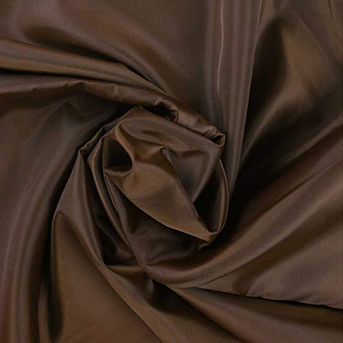 5m Futterstoff Breite 148cm, Farbauswahl in deinen Lieblingsfarben, Farbe:schokobraun von maDDma