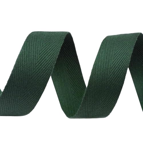 5m Köperband Baumwoll-Band 20mm Einfassband Kantenband Dekorationsband, Farbwahl, Farbe:dunkelgrün 5m Köperband Baumwoll-Band 20mm Einfassband Kantenband Dekorationsband, Farbwahl, Farbe:dunkelgrün von maDDma