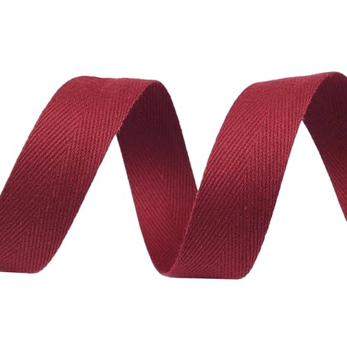 5m Köperband Baumwoll-Band 20mm Einfassband Kantenband Dekorationsband, Farbwahl, Farbe:dunkelrot 5m Köperband Baumwoll-Band 20mm Einfassband Kantenband Dekorationsband, Farbwahl, Farbe:dunkelrot von maDDma