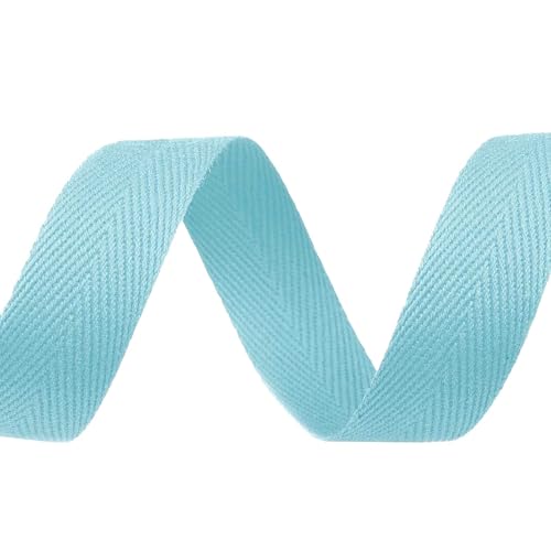 5m Köperband Baumwoll-Band 20mm Einfassband Kantenband Dekorationsband, Farbwahl, Farbe:hellblau 5m Köperband Baumwoll-Band 20mm Einfassband Kantenband Dekorationsband, Farbwahl, Farbe:hellblau von maDDma