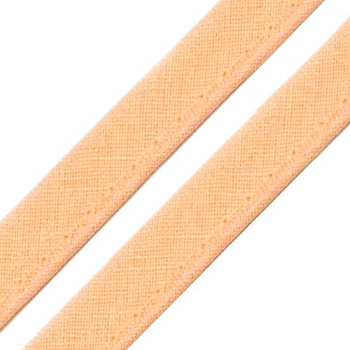 5m Paspelband Stoffband Nähkante Paspelschnur zum Nähen 10mm breit Farbwahl, Größe:10mm, Farbe:apricot von maDDma
