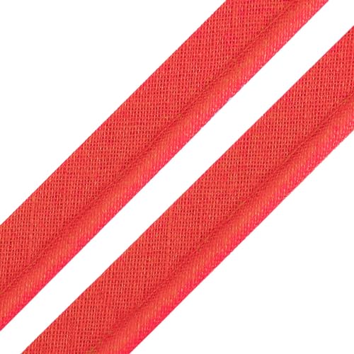 5m Paspelband Stoffband Nähkante Paspelschnur zum Nähen 10mm breit Farbwahl, Größe:10mm, Farbe:erdbeerrot von maDDma