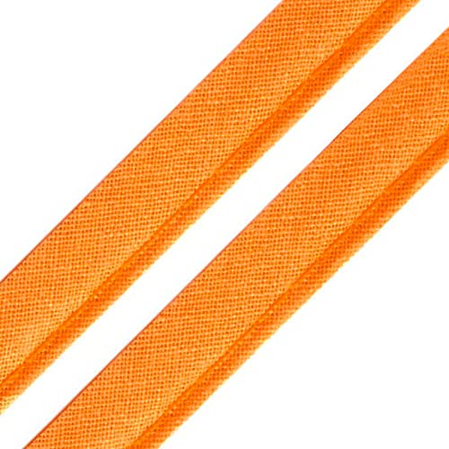 5m Paspelband Stoffband Nähkante Paspelschnur zum Nähen 10mm breit Farbwahl, Größe:10mm, Farbe:hellorange von maDDma