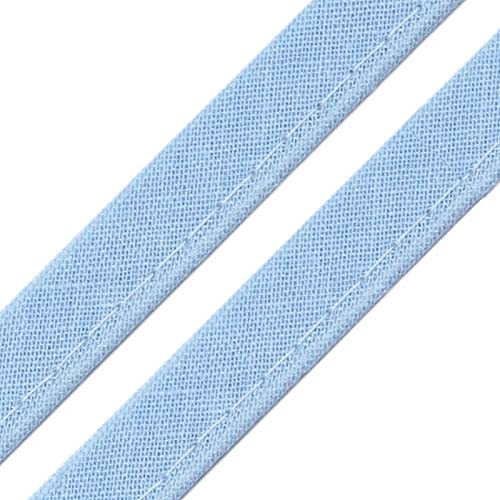 5m Paspelband Stoffband Nähkante Paspelschnur zum Nähen 10mm breit Farbwahl, Größe:10mm, Farbe:himmelblau von maDDma