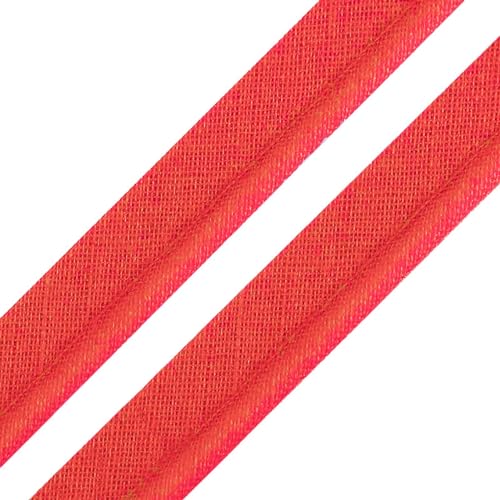 5m Paspelband Stoffband Nähkante Paspelschnur zum Nähen 10mm breit Farbwahl, Größe:10mm, Farbe:ziegelrot von maDDma