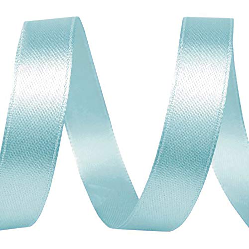5m Satinband 10mm Dekoband Geschenkband Schmuckband, wähle deine Wunschfarbe, Farbe:eisblau von maDDma